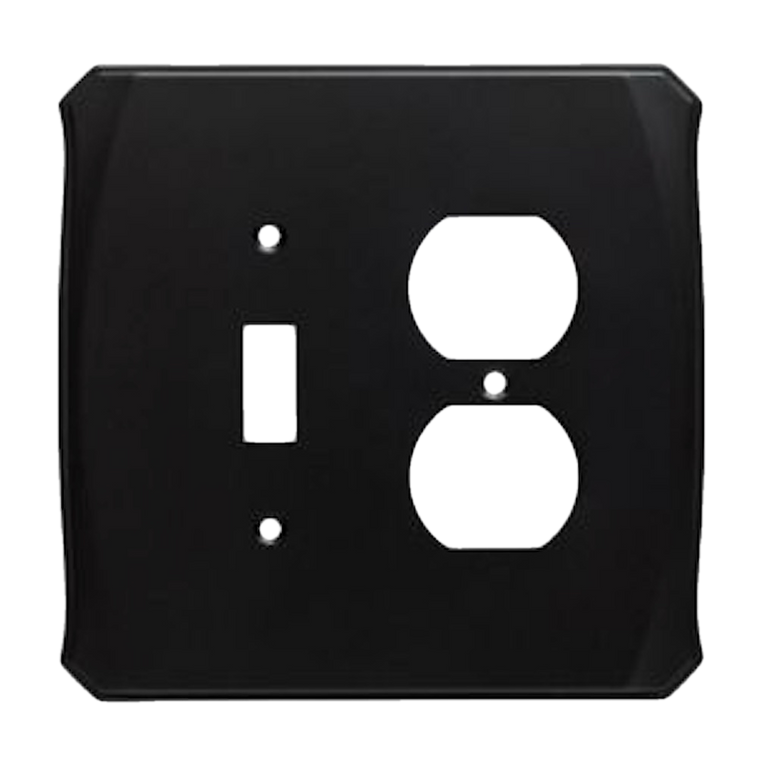 Brainerd Serene W34476-FB Flat Black Switch / Duplex Cover Plate