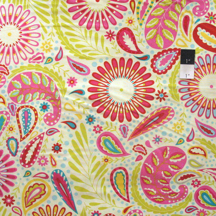 Dena Designs DF97 Kumari Garden Marala Pink Cotton Fabric By Yard