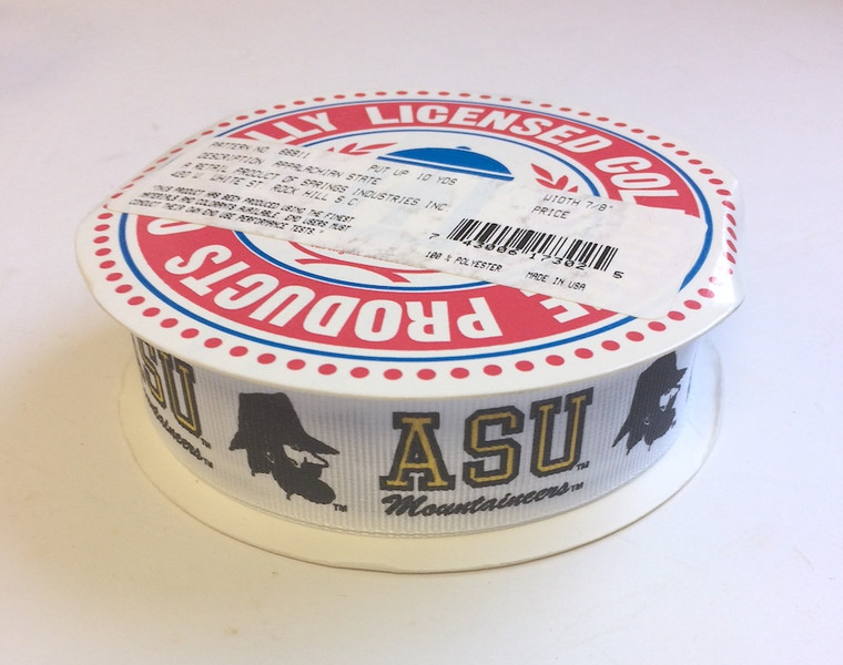 ASU Appalachian State University Grosgrain Ribbon 10 Yds 7/8" Wide