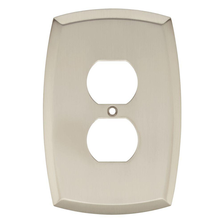 Liberty W35601-SN Mandara Satin Nickel Single Duplex Outlet Cover Plate Liberty W35601-SN Mandara Satin Nickel Single Duplex Outlet Cover Plate