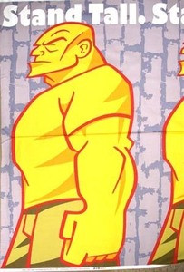 Douglas Day BA11 Rebel Stand Tall Panel Grey Fabric By Yd