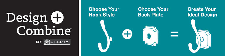 Design + Combine BP33168-WB White & Navy Chevron Pattern Backplate For Hooks