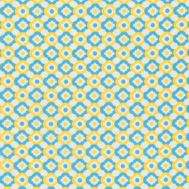 Verna Mosquera PWVM169 Love & Friendship Geometric Flower Sky Fabric By Yd Verna Mosquera PWVM169 Love & Friendship Geometric Flower Sky Fabric By Yd