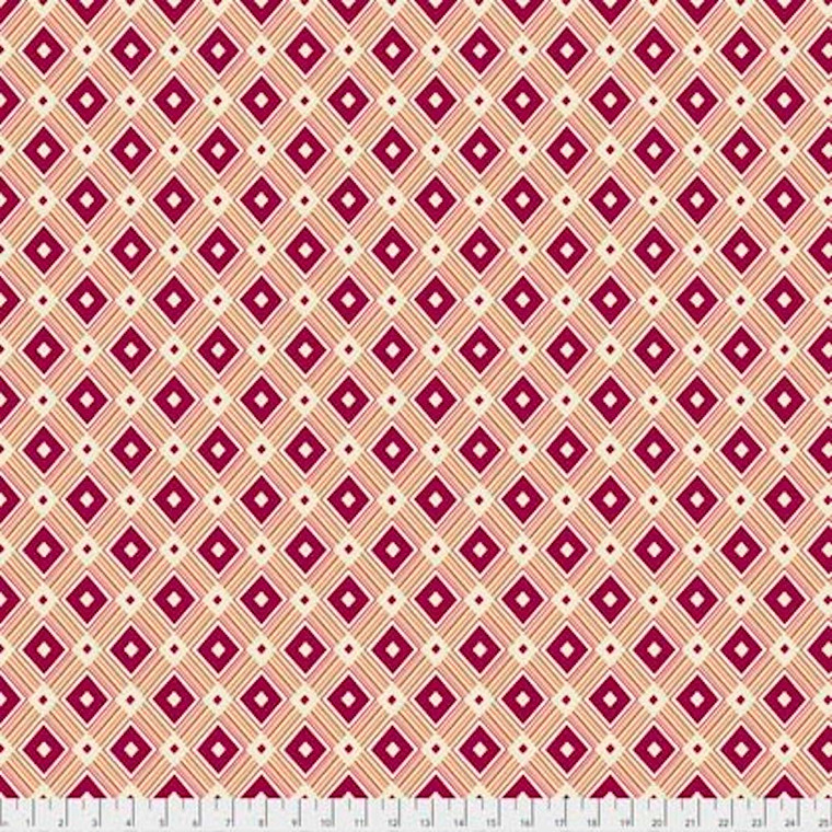 Denyse Schmidt PWDS148 Ludlow Diamond Medallion Dogwood Cotton Fabric By Yd Denyse Schmidt PWDS148 Ludlow Diamond Medallion Dogwood Cotton Fabric By Yd