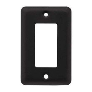 64129 Flat Black Single GFCI Cover Plate