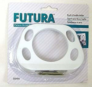 Franklin Brass Futura Bath Toothbrush & Tumbler Holder White Finish