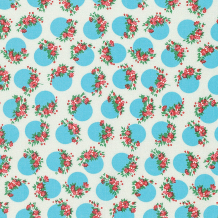 Verna Mosquera Love & Friendship PWVM172 She Loves Me Dot Sky Fabric By Yd Verna Mosquera Love & Friendship PWVM172 She Loves Me Dot Sky Fabric By Yd