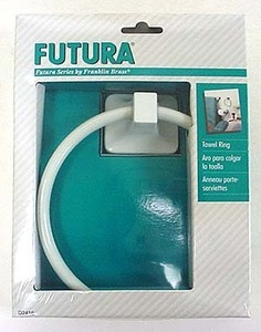 Futura Bath Towel Ring White Finish