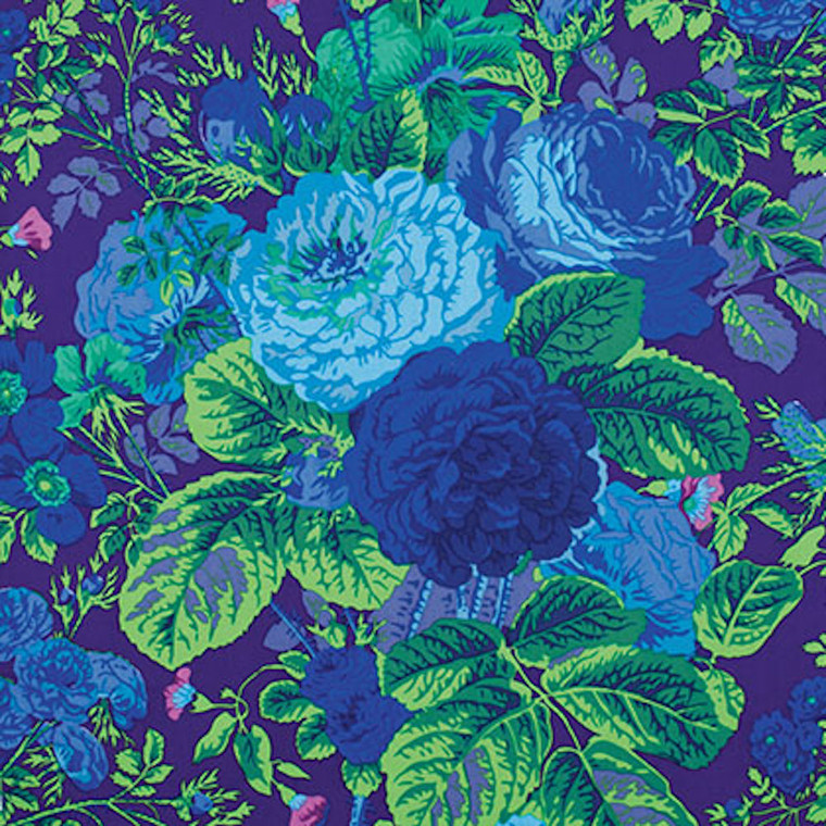 Philip Jacobs PWPJ053 Gradi Floral Purple Cotton Quilting Fabric By Yard