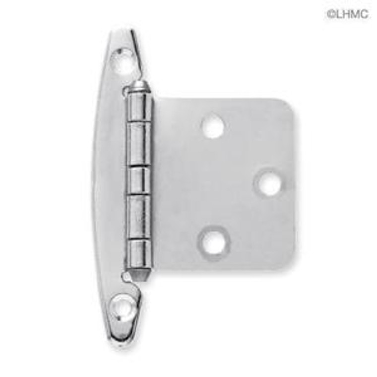 H01010C-CHR Chrome Overlay HInge w/o Spring 2 Pack