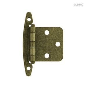 H0101V-AB Antique Brass Overlay HInge w/o Spring 2 Pack