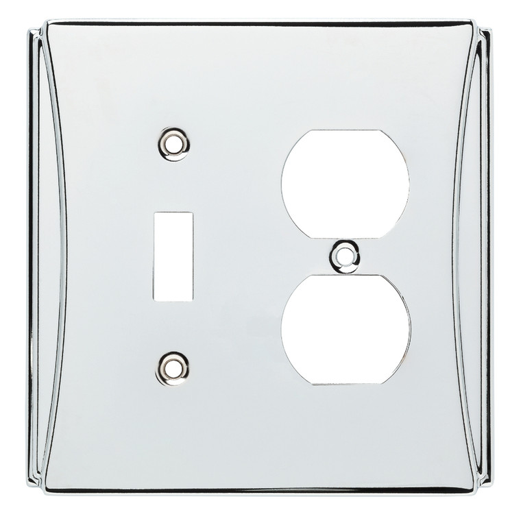 Brainerd W35394-PC Upton Polished Chrome Single Switch / Duplex Cover Plate