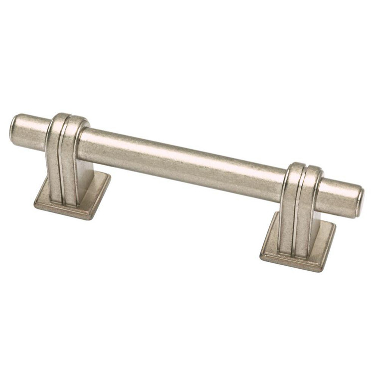 P37143C-475 Bedford Nickel 3" Rustic Industrial Cabinet Drawer Pull P37143C-475 Bedford Nickel 3" Rustic Industrial Cabinet Drawer Pull