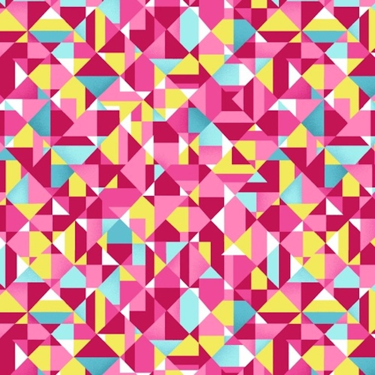 Studio E 3945-28 Sunshine Kisses Geo Pink Cotton Quilting Fabric By Yard