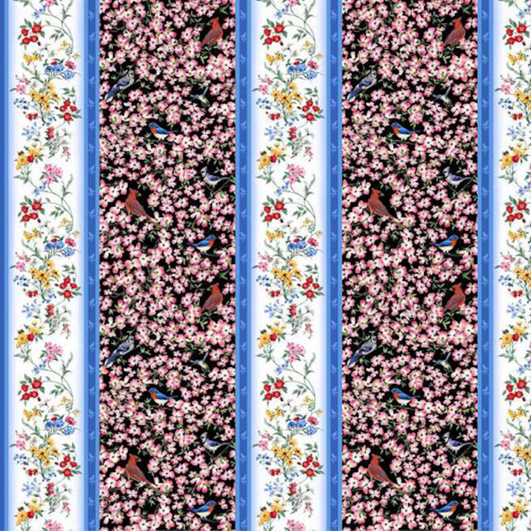 Blank Quilting 9009-99 Birds Of A Feather Stripes Black Fabric By Yard Blank Quilting 9009-99 Birds Of A Feather Stripes Black Fabric By Yard