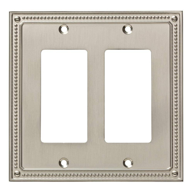 Franklin Brass W35065-SN Classic Beaded Double GFCI Decora Cover Plate