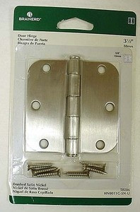 HN0011Z-BSN  3 1/2" Hinge 5/8" Radius Corner Satin Nickel