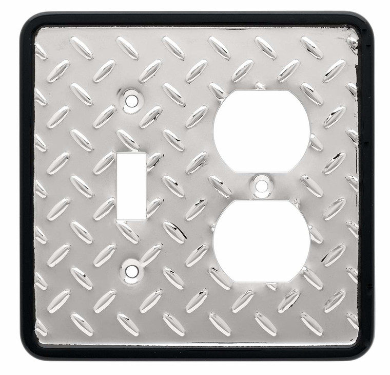 Brainerd 126486 Diamond Plate Single Switch / Duplex Cover Plate Brainerd 126486 Diamond Plate Single Switch / Duplex Cover Plate