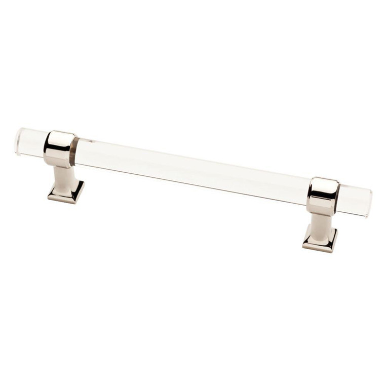 Liberty P37297C-PN 128mm Polished Nickel & Clear Acrylic Bar Cabinet Drawer Pull