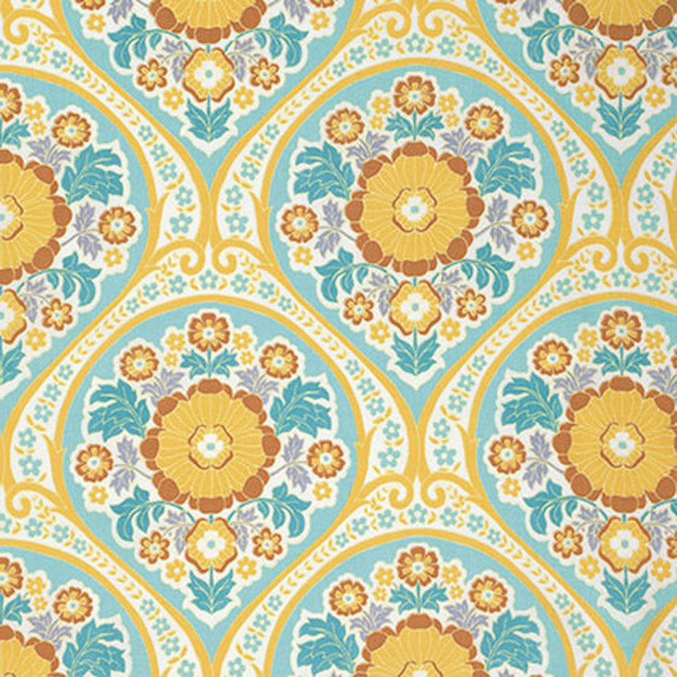 Joel Dewberry Atrium PWJD106 Grace Mint Cotton Fabric By Yd