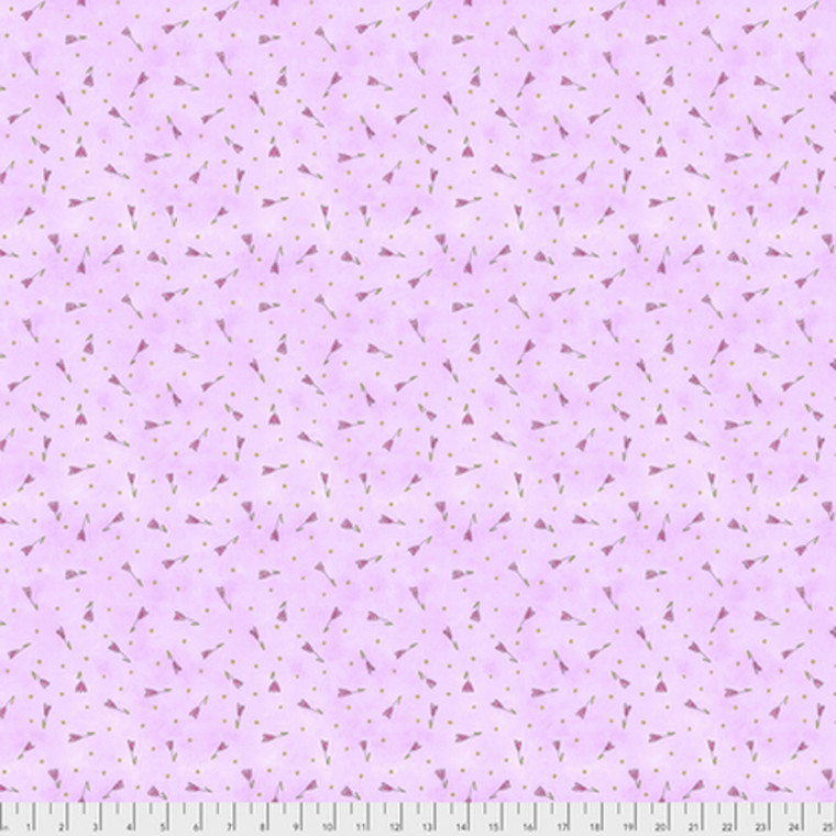 Laura Heine PWLH014 A Bird In Hand Stick Flower African Violet Fabric By Yard