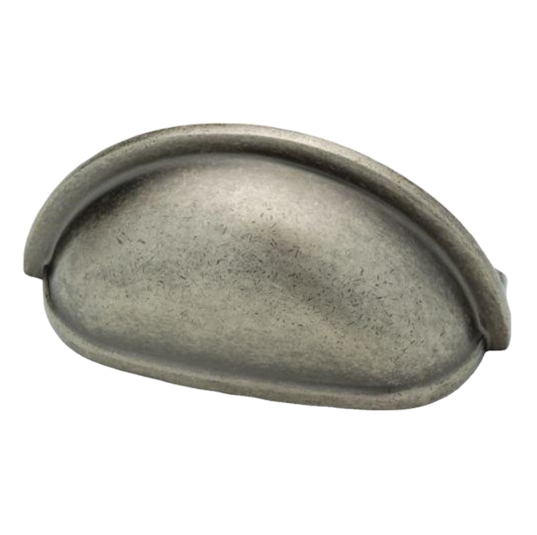 Avante P39613-PI 3" Plain Cup Cabinet Drawer Pull Tumbled Pewter Finish