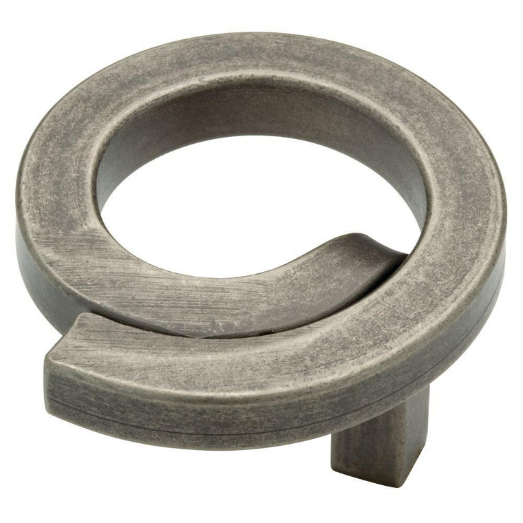 Liberty 65176PI 2" Iron Craft Swirl Cabinet Drawer Knob Tumbled Pewter