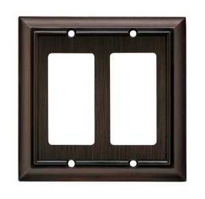 126379 Architect Espresso Double GFCI  Switch Cover Plate