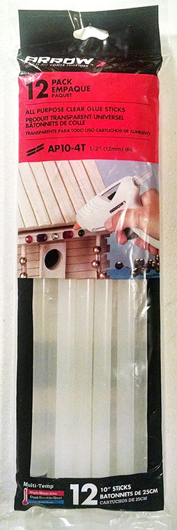 Arrow AP10-4T  10" All Purpose Glue Sticks Pack of 12 Arrow AP10-4T  10" All Purpose Glue Sticks Pack of 12