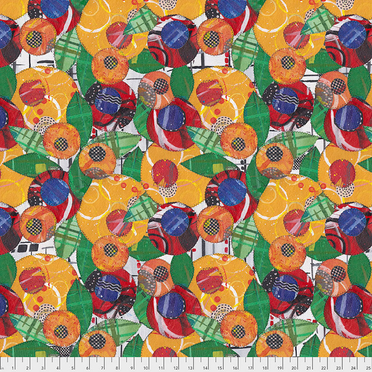 Free Spirit Katie Pasquini Color Labyrinth PWKP001 Bouquet Bright Cotton Fabric By Yard