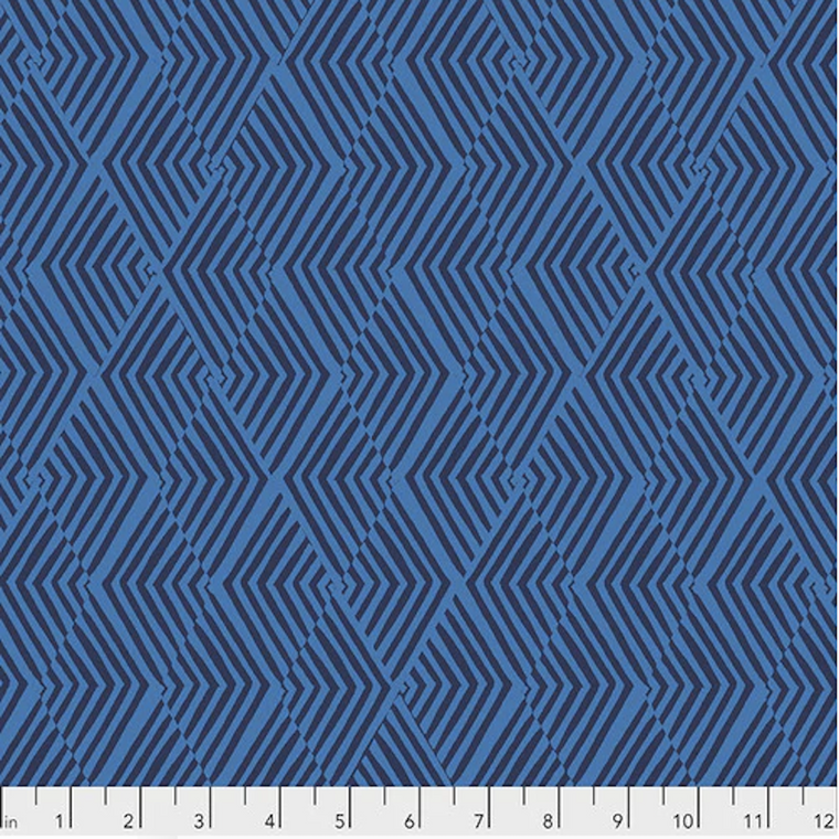 Free Spirit Valori Wells Kismet PWVW013 Diamonds Indigo Cotton Fabric By The Yard