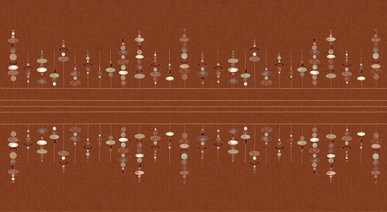 Stof Fabrics 4595-379 Glimmering Pebbles Cocoa Cotton Fabric By The Yard