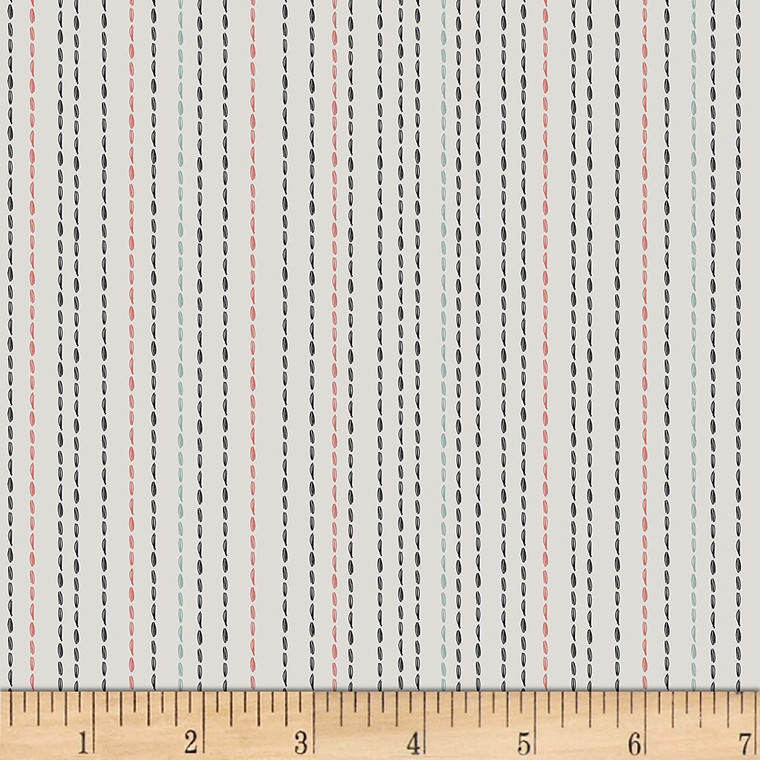 Stof Fabrics 4501-106 Gardening Seedling Cloudy Cotton Fabric By The Yard
