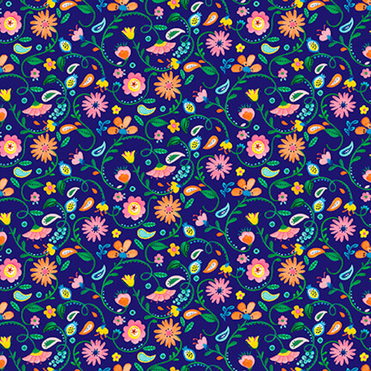 Blank Quilting 9981-77Florabelle Mini Floral Navy Cotton Fabric by The Yard Blank Quilting 9981-77Florabelle Mini Floral Navy Cotton Fabric by The Yard
