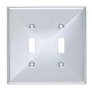 135874 Chrome Beverly Double Switch Cover Plate