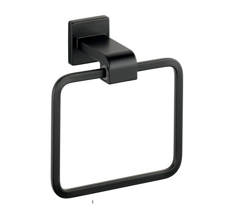 Delta 77546-SS Ara Bath Towel Ring Matte Black Finish