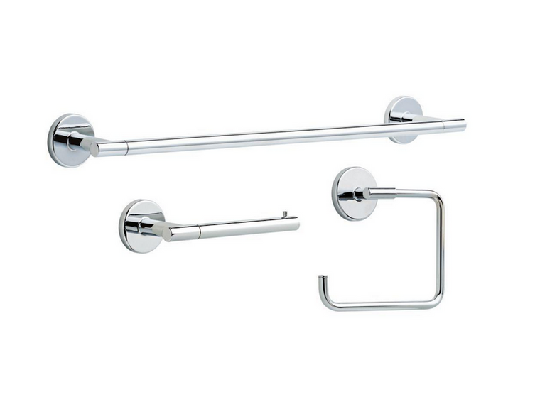 Delta LDL63-PC Lyndall Bath 3 Piece Bath Accessory Set w/ 24" Towel Bar Chrome