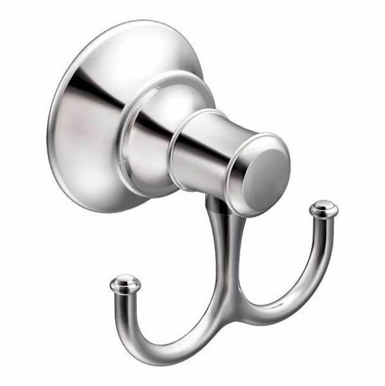 Moen DN7903CH Asheville Bath Towel & Robe Hook Polished Chrome Finish