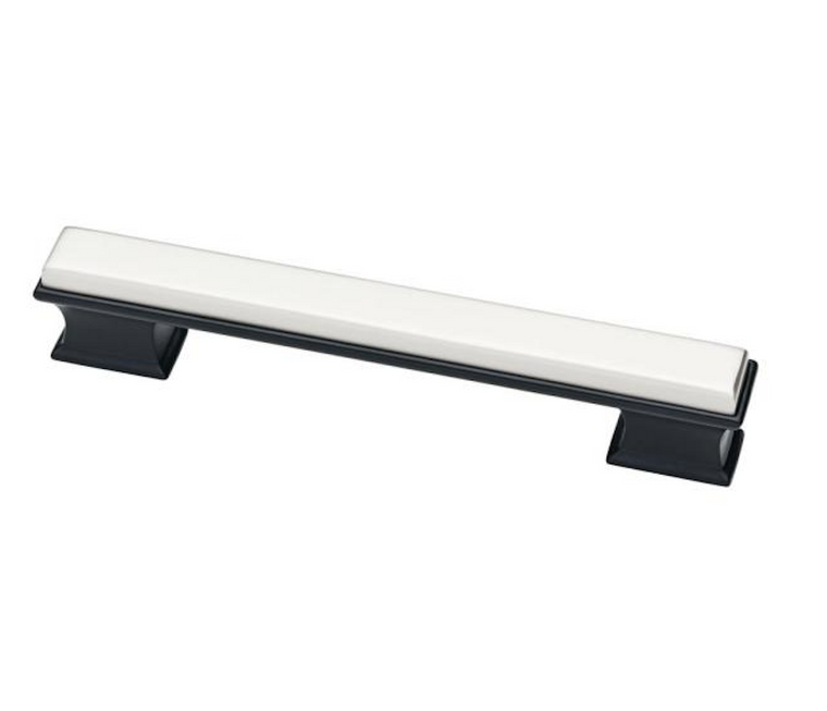 Liberty P37344-FBS Dual Tone Luxe 5 1/16" Flat Black w/ Stainless Steel Cabinet Pull