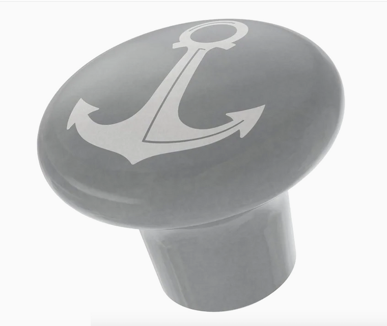 Liberty P11647W-8C 1 3/8" Gray Ceramic w/ Anchor Design Cabinet & Drawer Knob Liberty P11647W-8C 1 3/8" Gray Ceramic w/ Anchor Design Cabinet & Drawer Knob