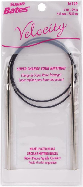 Susan Bates Velocity 29" Circular Knitting Needles, U.S. 7 (4.50mm)