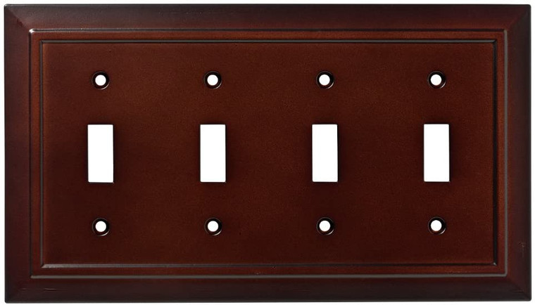 Franklin Brass W35251-ESO Espresso Classic Architect Quad Switch Wall Plate Cover