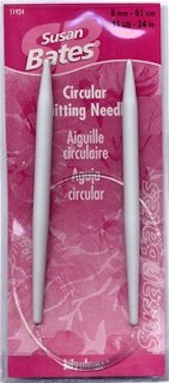 Susan Bates Size 11 Bulky 24" Plastic Circular Knitting Needles