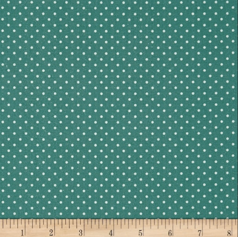 Stof of France Belle Epoque Dots Teal Cotton Quilting Fabric By The Yard Stof of France Belle Epoque Dots Teal Cotton Quilting Fabric By The Yard