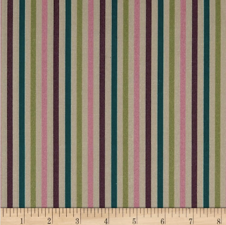 Stof of France Printemps Stripe Multi Cotton Quilting Fabric By The Yard Stof of France Printemps Stripe Multi Cotton Quilting Fabric By The Yard