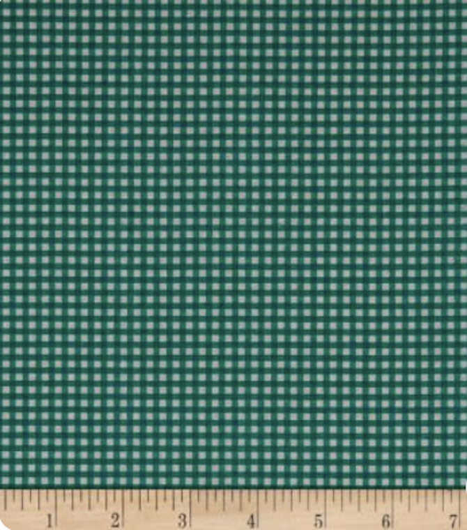 Stof of France Printemps Check Teal Cotton Quilting Fabric By The Yard Stof of France Printemps Check Teal Cotton Quilting Fabric By The Yard