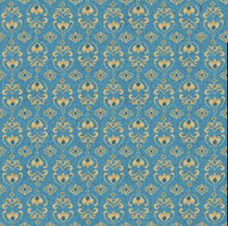 Blank Quilting Peacock Pavillion 9860-72 Medallion Blue Cotton Fabric By The Yard
