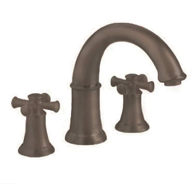 American Standard Portsmouth Deck-Mount Tub Filler Cross Handles Oil Rubbed Bronze American Standard Portsmouth Deck-Mount Tub Filler Cross Handles Oil Rubbed Bronze