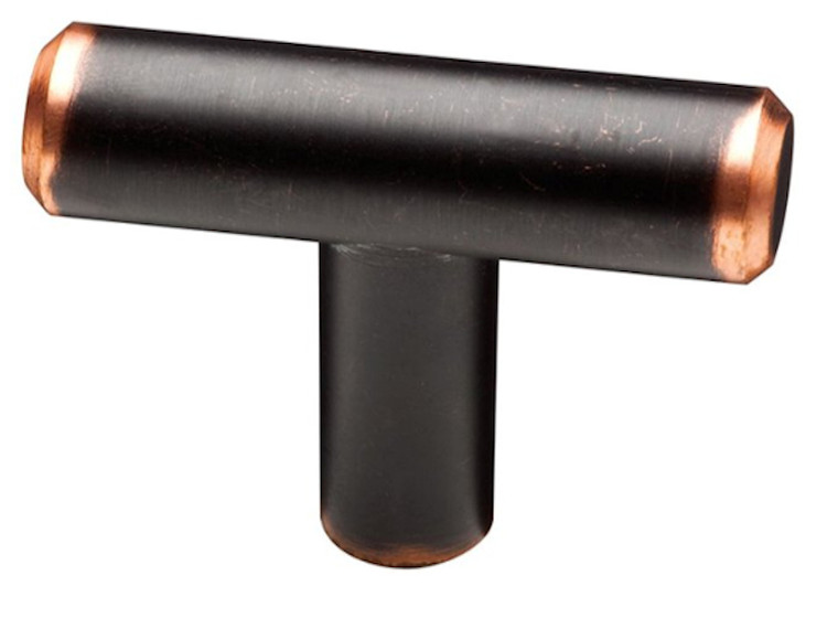 Liberty P01025-VBC 1 5/8" T-Style Bronze & Copper Bar Cabinet Drawer Knob