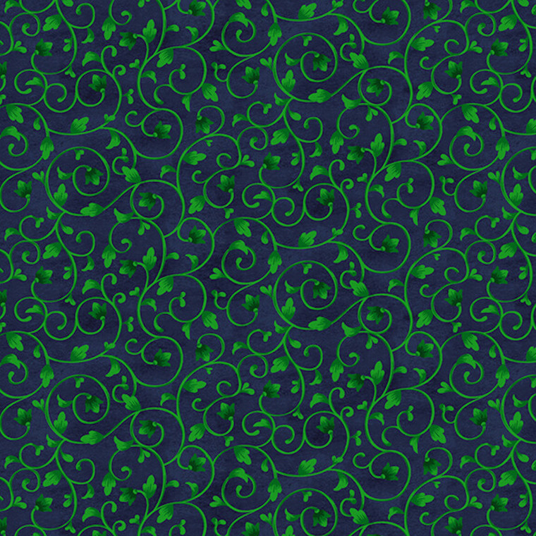 Blank Quilting Luna Garden 1420-77 Vine Blue Green Cotton Fabric By The Yard Blank Quilting Luna Garden 1420-77 Vine Blue Green Cotton Fabric By The Yard